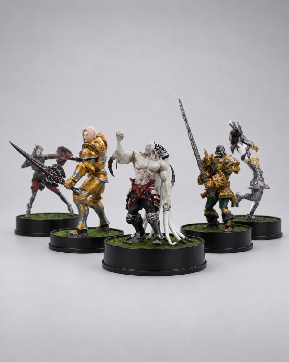 Hand-painted figurine collection by The Battle Club