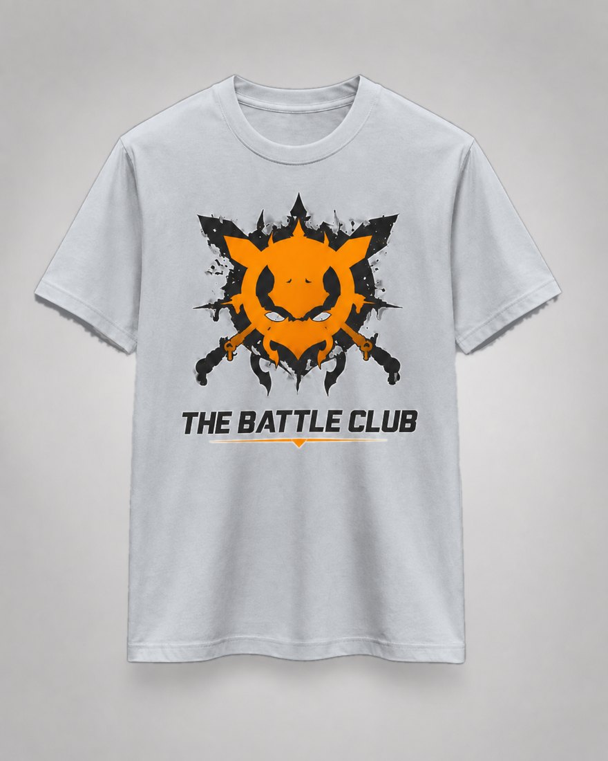 Emblem Splash T-Shirt — The Battle Club — light gray
